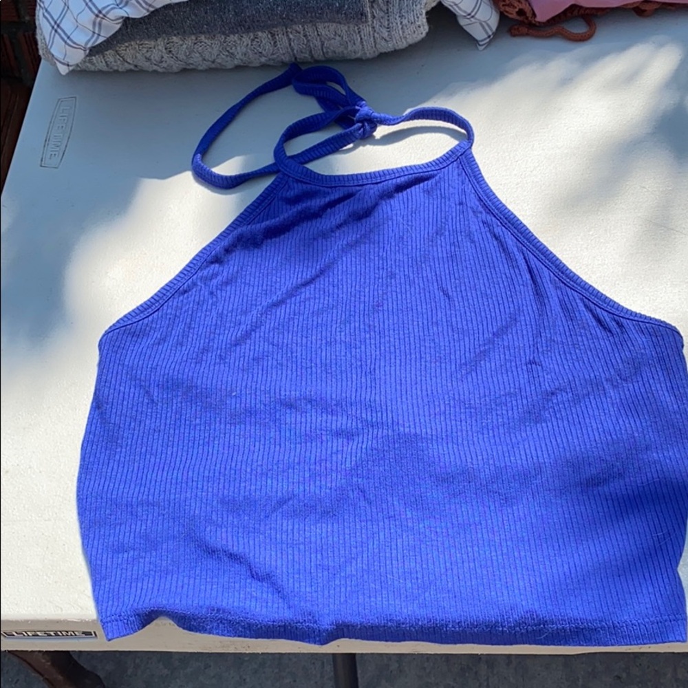 Blue Crop top